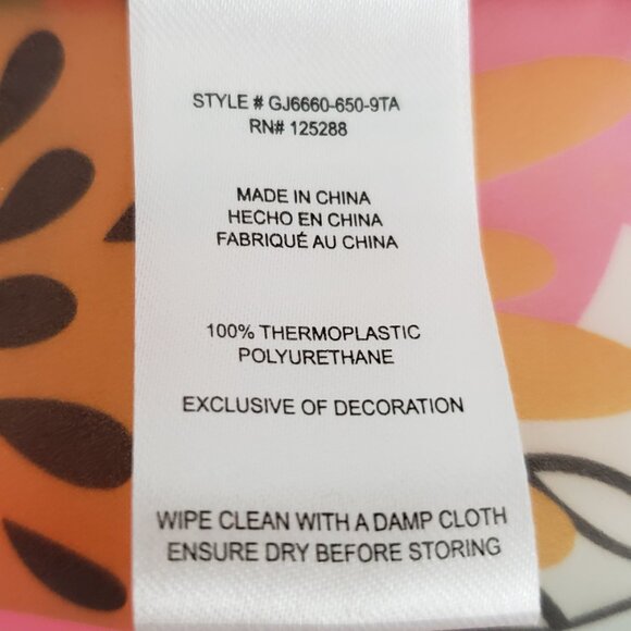 BearPaw Hooded Rain Jacket Zip-Front Size 6X Multi-Color Floral Lightweight - Picture 7 of 7